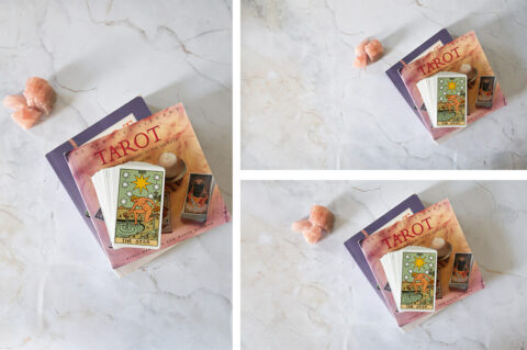 Tarot books and Rider Waite tarot deck photo pack