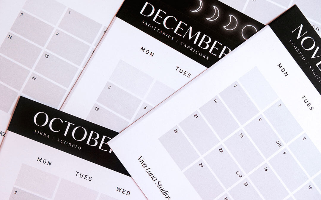 2021 Moon Calendar Lunar Calendar Rose Quartz and Work Your Light Oracle Cards